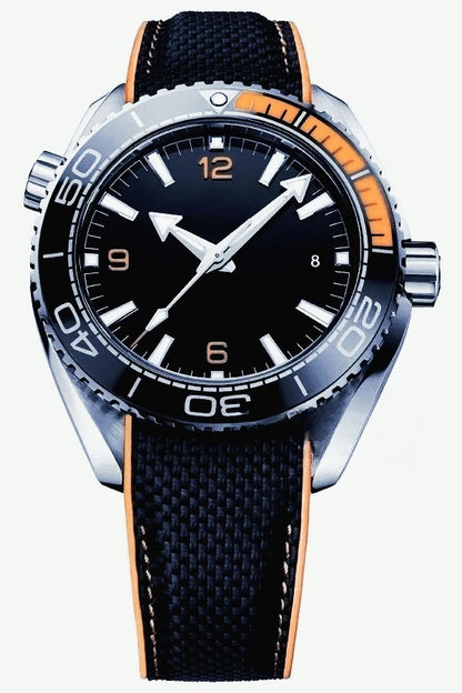 904L Stainless Steel Case, for Men Automatic Mechanical Movement Luxury Watch, Black Blue Leather Ceramic Exquisite Heritage