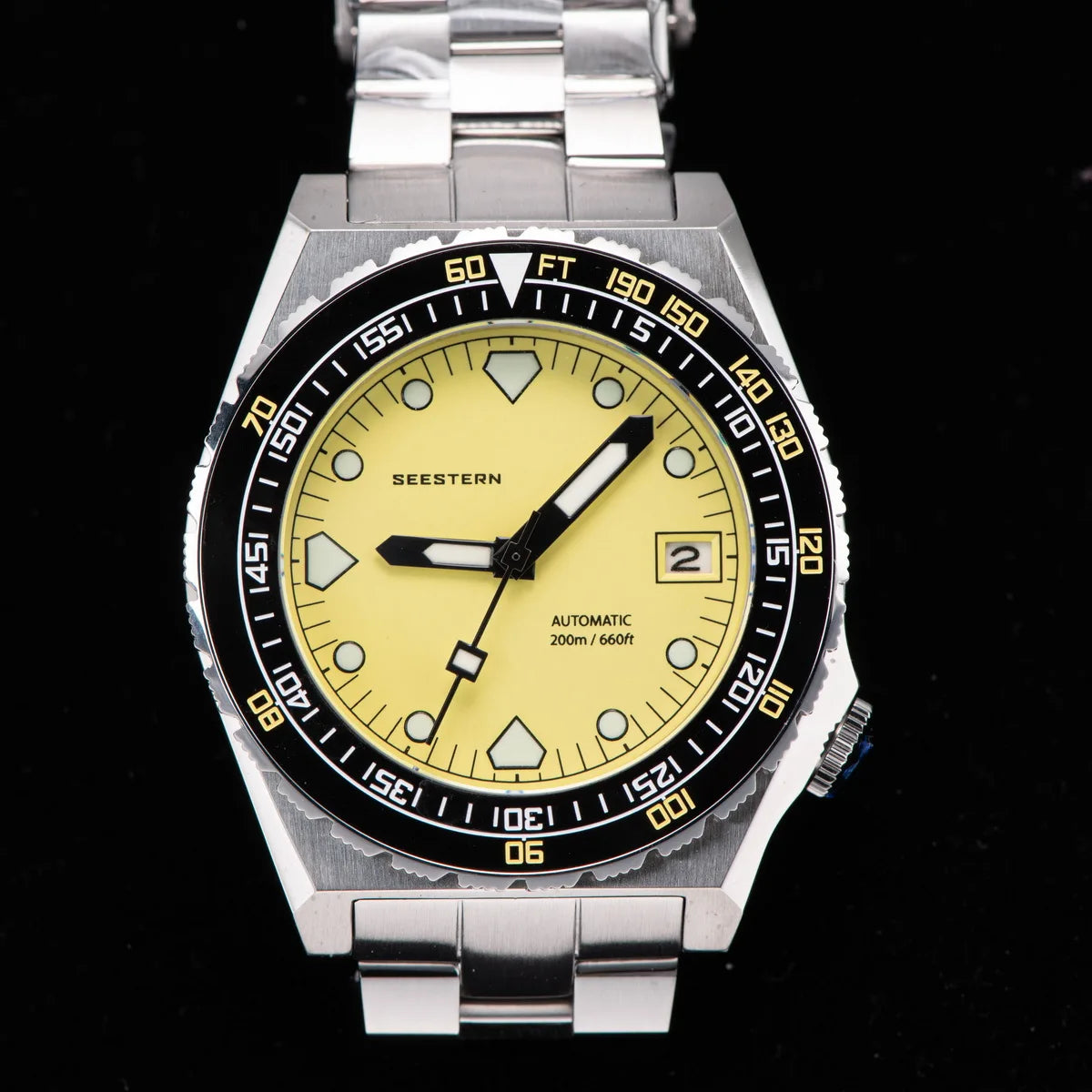 SEESTERN SUB600T V3 Mens Watch Automatic Diving Sapphire Wristwatch NH35 Movement Ceramic Bezel Luminous Date Jubilee Waterproof