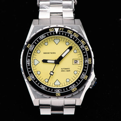 SEESTERN SUB600T V3 Mens Watch Automatic Diving Sapphire Wristwatch NH35 Movement Ceramic Bezel Luminous Date Jubilee Waterproof