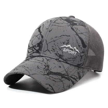 New Summer Men's Sun Hat, Outdoor Sports Visor, Mesh Back Baseball Cap, Breathable Casual Fishing & Trucker Hat
