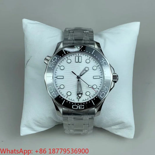 2026 High Quality Men's 904l Stainless Steel Automatic Mechanical 42mm Ceramic Watch Ring Watches Customized