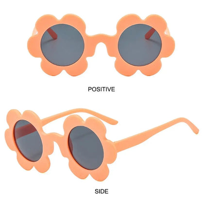 New Trendy Sunflower Sunglasses for Women Retro Round Flower Sun Glasses Fun Novel Disco/Festival/Party Shades for Adults
