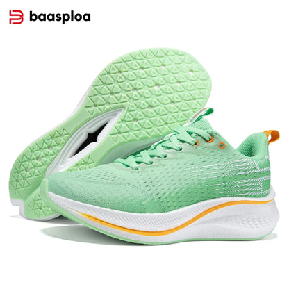 Baasploa Men Running Shoes Professional Training Women Carbon Plate Mesh Breathable Sneakers Male Lightweight Unisex Sport Shoes