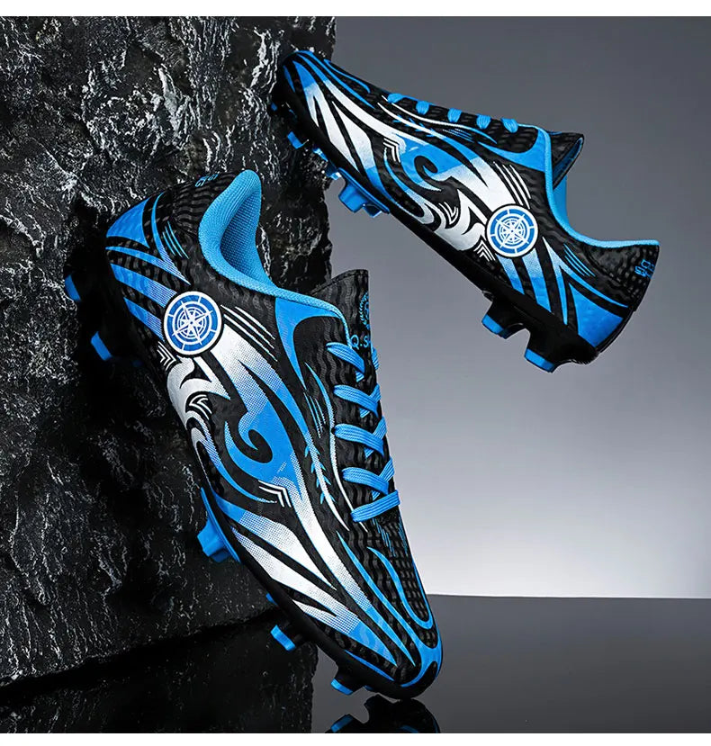 Chaussures de football originales pour hommes, chaussures d'entraînement en plein air, antidérapantes, chaussures de football pour enfants, à crampons longs, chaussures de futsal pour hommes, taille 32-45