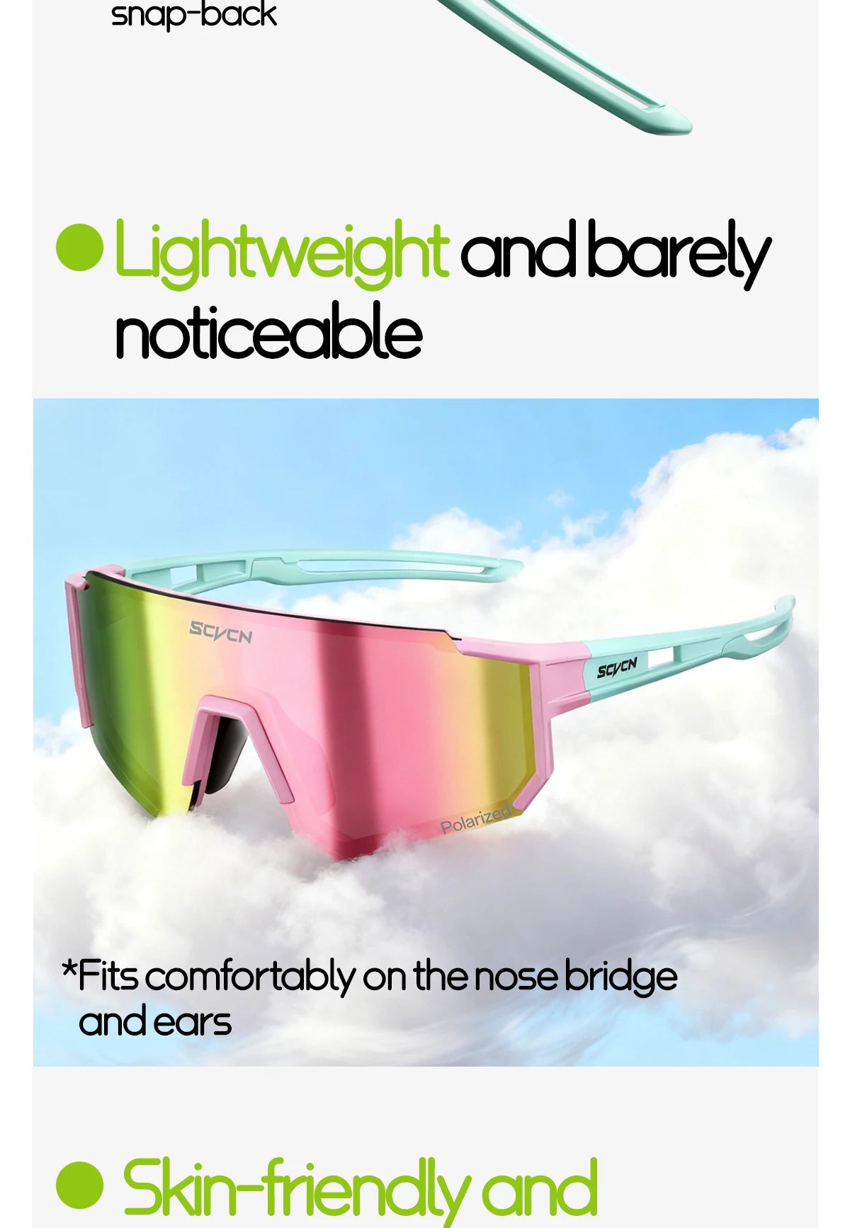 SCVCN Girls Sports Sunglasses Kids Cycling Glasses Photochromic UV400 Boys Baseball Outdoor Eyewear Running Hiking Sunglasses