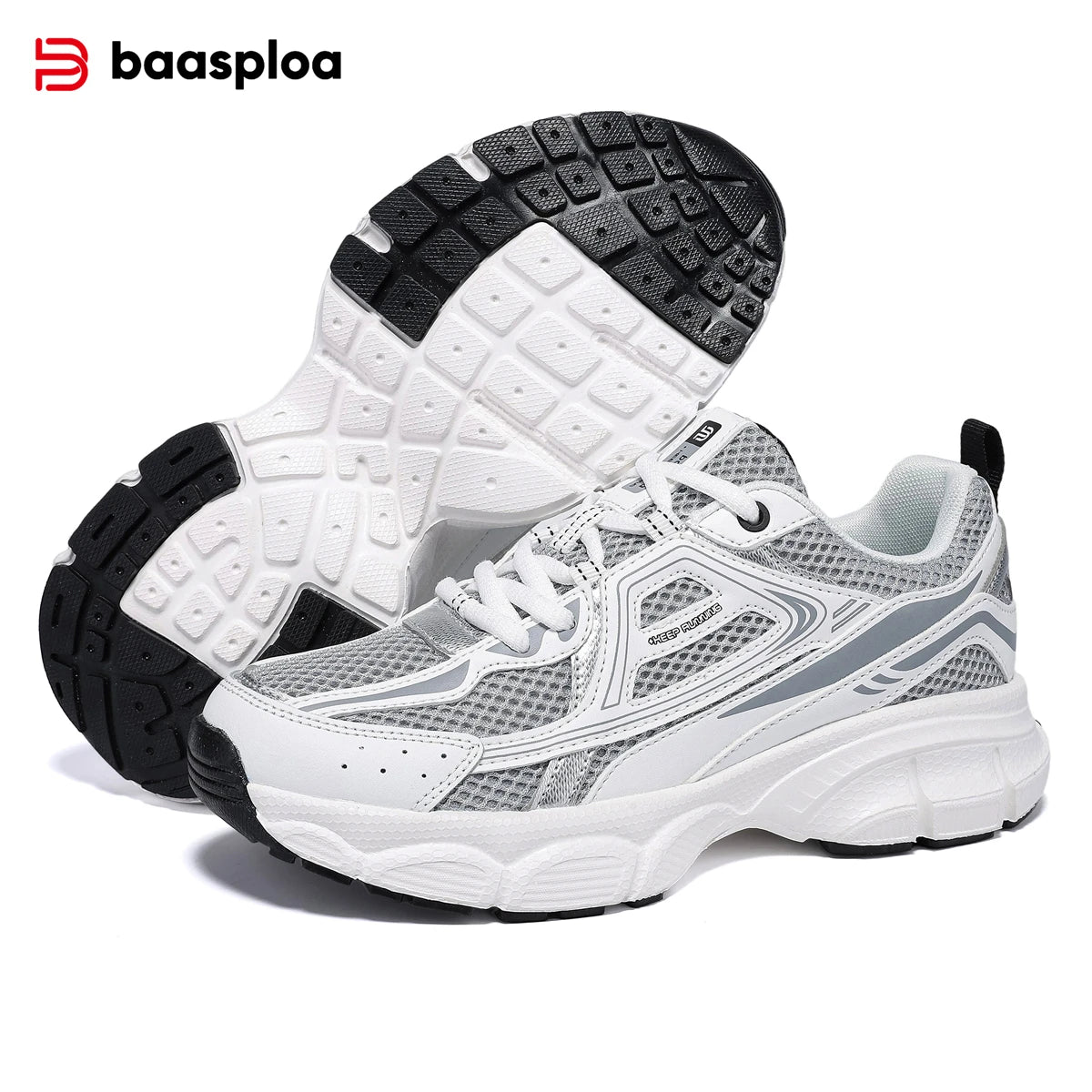 Baasploa Women’s Running Shoes Fashion Lightweight Mesh Non-Slip Jogging Sneakers Female Outdoor Breathable Colorful Casual Shoes