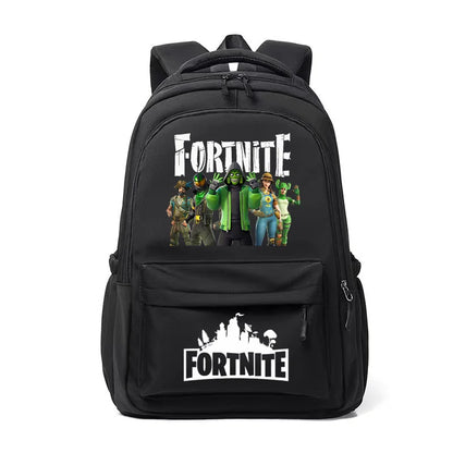 Fortnite-Kinderrucksack, tragbar, mit großem Fassungsvermögen, Schulranzen für Schüler, Schultertasche mit Cartoon-Print, Schulzubehör für Jungen, Geschenk