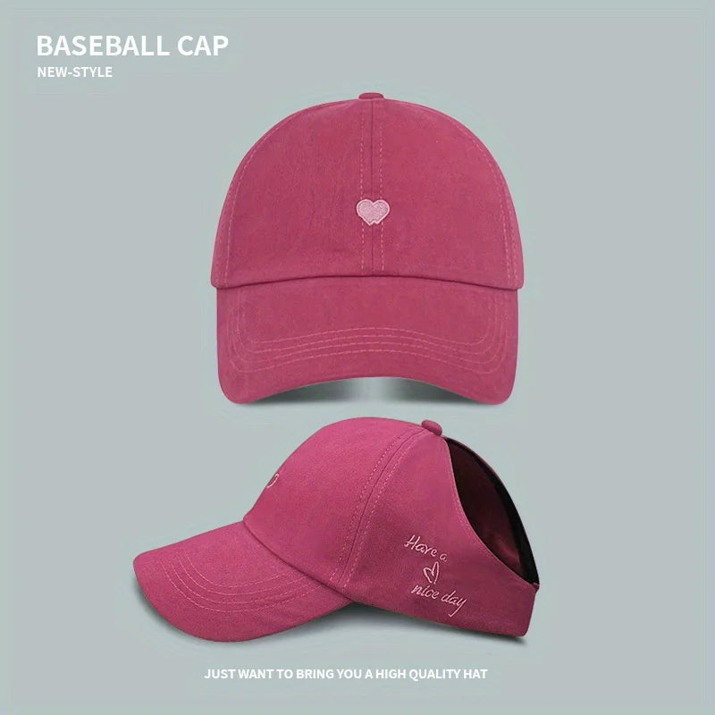 Casquette de baseball d'été respirante pour femme, idéale pour les queues de cheval hautes, sport en plein air, protection solaire anti-UV, réglable, voyage, plage, chapeau haut-de-forme vide