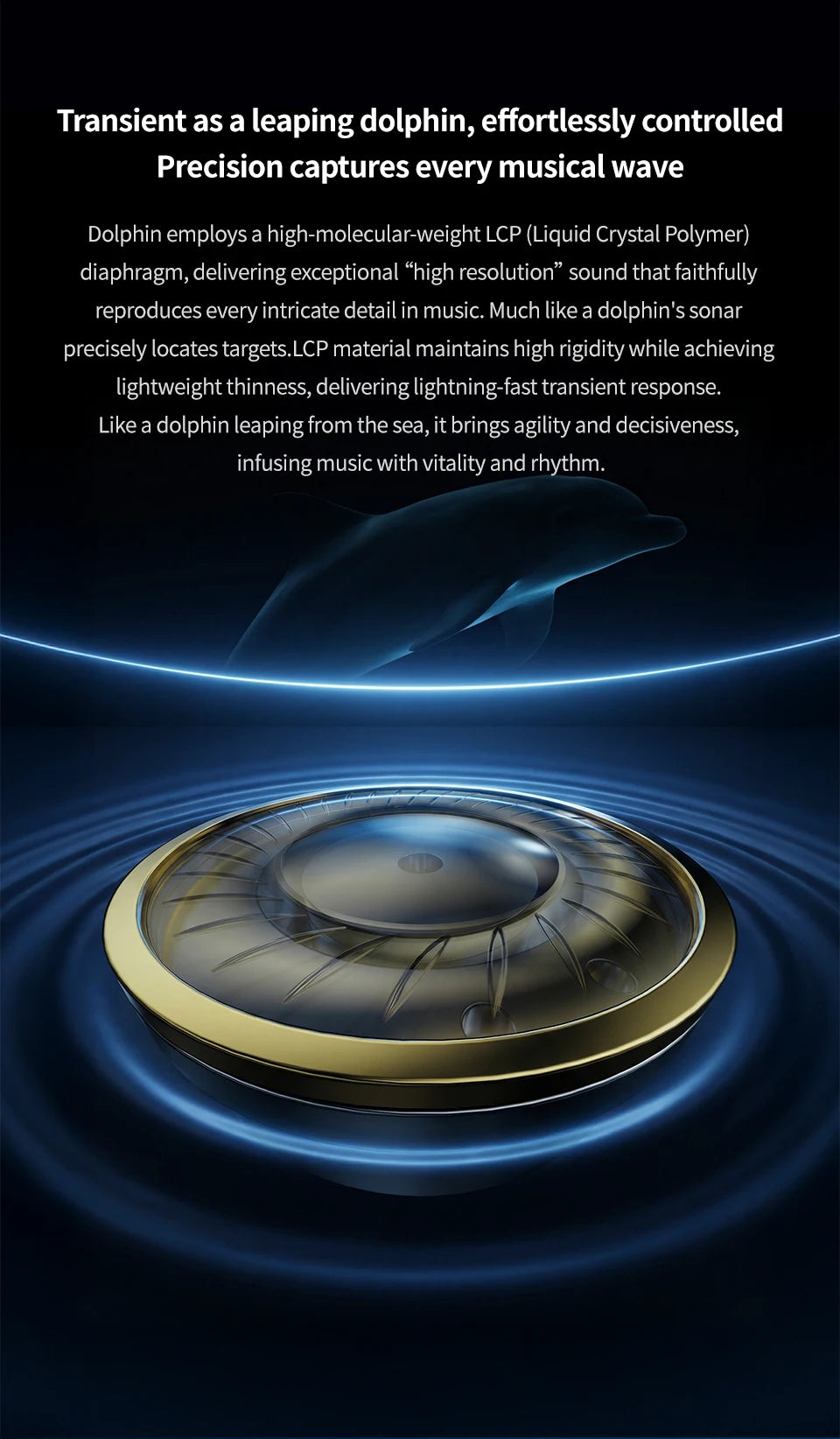 TRN Dolphin Wired Earphones with 10mm Dual Magnetic Dynamic Driver, Liquid Metal HiFi In-Ear Headphones, High Resolution Audio Earbuds