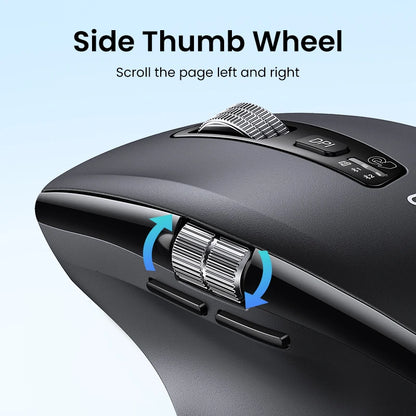 UGREEN Wireless Mouse Bluetooth 5.4 Ergonomic 5000 DPI Rechargeable Wireless Mouse with Hyper-Fast Scroll for MacBook, Laptop, PC & Tablet