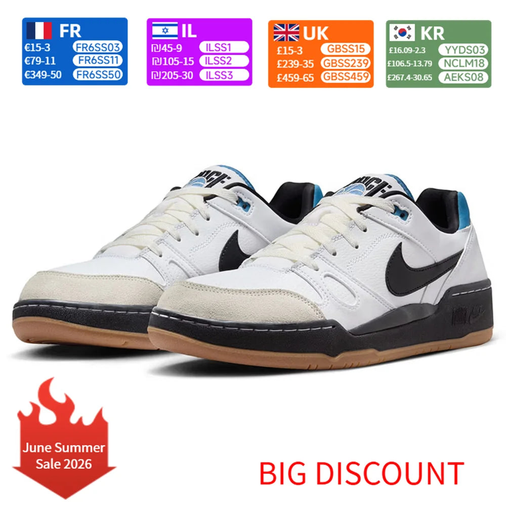„Nike Ful Force“ žemi bateliai riedlentininkams, vyriški, juodi/balti/mėlyni, HJ7262-100