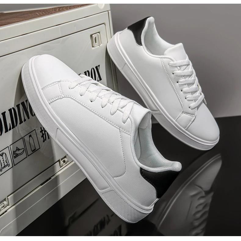 Herrenschuhe aus Kunstleder, Sneaker, trendige Freizeitschuhe, Herrensneaker, vulkanisierte Herrenschuhe, Paarschuhe, Damenschuhe