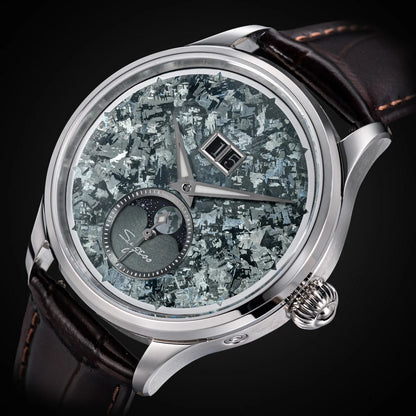 Sugess Watch of Men Moonphase ST2528 Movement Automatic Mechanical Wristwatches Waterproof Sapphire Crystal Titanium Dial S401