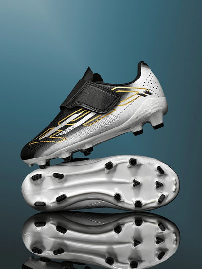 Chaussures de football professionnelles pour hommes, sans lacets, antidérapantes, pour jeunes, crampons FG/TF, entraînement sur terrain, crampons rapides pour le football.