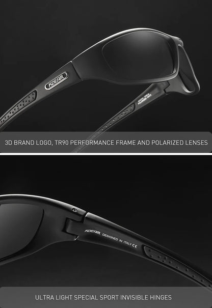 KDEAM Polarized Men's Sunglasses New Goggles Colorful Driving Glasses TR90 Hiking Camping Fishing Outdoor Cycling Gafas De Sol