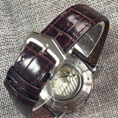 Relógio Automático para Homem Multifunções Data Dia Mês Ano 316L Relógio Mecânico Masculino Caixa Polida Indicador Dia/Noite 42mm