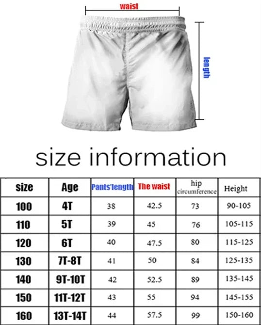 2026 Cute Cartoon Print Kids Summer Cotton Shorts with Super Mario, Soft for Kids, Suitable for Daily Wear and Outdoor Fun
