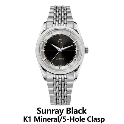 Watchdives WD1954 Arctic Classic 36mm Watch VH31 Sweep Second Movement 316L Stainless Steel Watches Sapphire Crystal Luminova