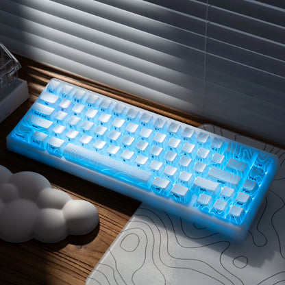 XVX M67 JadeStone Mechanical Keyboard 65% Tri-Mode Wireless Keyboard, Hot Swappable RGB Mechanical Keyboard with IMD Keycaps, Gasket Mount Gaming Keyboard
