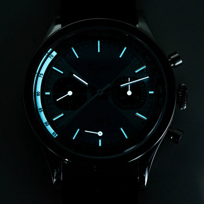 Sugess Men's Pilot 1963 Wristwatch ST1906 Chronograph Handwind Movement Domed Sapphire Waterproof Power Reserve Lume V2