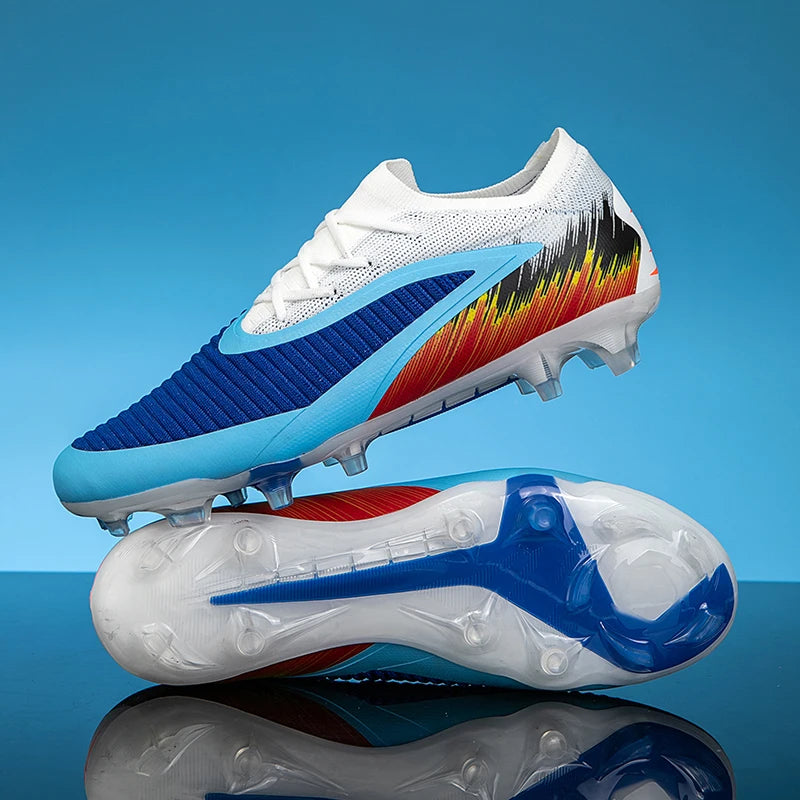 Botas de fútbol para hombre, nuevas, ultraligeras, para entrenamiento al aire libre, dropshipping, zapatillas de fútbol con tacos, clavos largos FG antideslizantes