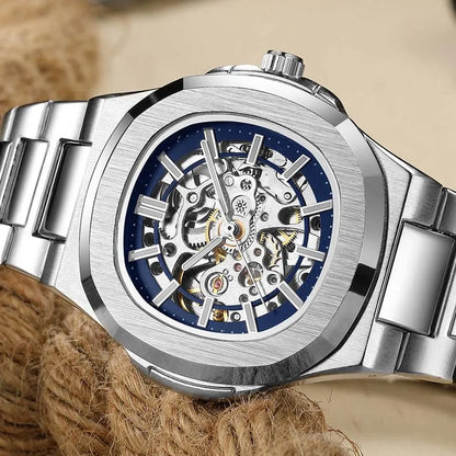 Hollow Out Men's Mechanical Wrist Watches Skeleton Design Luxury Full Automatic Man Watch relogio