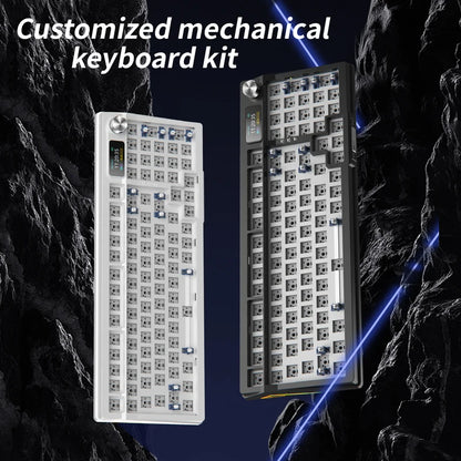 YINDIAOY95 Keyboard Kit Hotswap TFT Screen Full RGB Backlit 2.4GHz Bluetooth Wireles Custom DIY Mechanical Keyboard