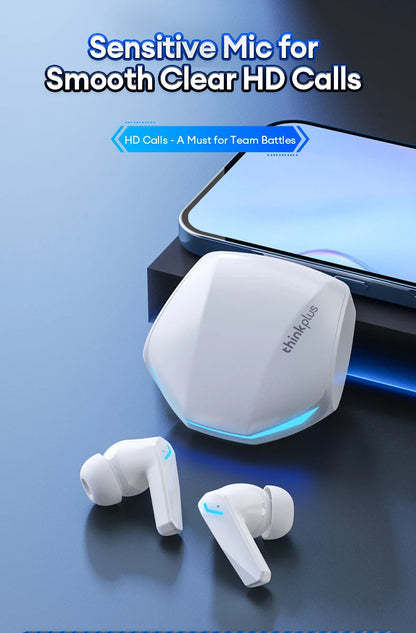 Lenovo GM2 Pro TWS Wireless Earbuds Bluetooth 5.3 – Touch Control HD Earphones with Mic, Waterproof Sports Headphones
