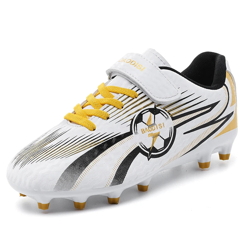 Nouvelles chaussures de football pour enfants, chaussures de sport pour terrain, chaussures de football pour garçons, chaussures de futsal, chaussures de sport d'intérieur à crampons, chaussures de football originales à c