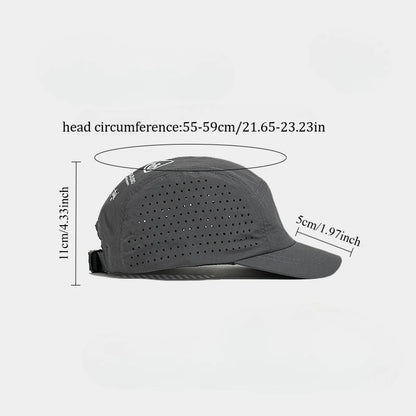 Short Brim Quick-Drying Mesh Baseball Cap - Breathable Lightweight UV Protection Sunshade, for Men Women Couples, Outdoor Hiking