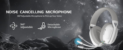 ATTACK SHARK L80PRO Wireless Gaming Headset – Tri-Mode Bluetooth Headphones with Dual Microphone, Lightweight Design & Premium Gaming Audio
