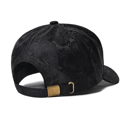 2024 Fashion Embroidery High top Baseball Cap Men's cashew print outdoor casual Cap face Trim four seasons