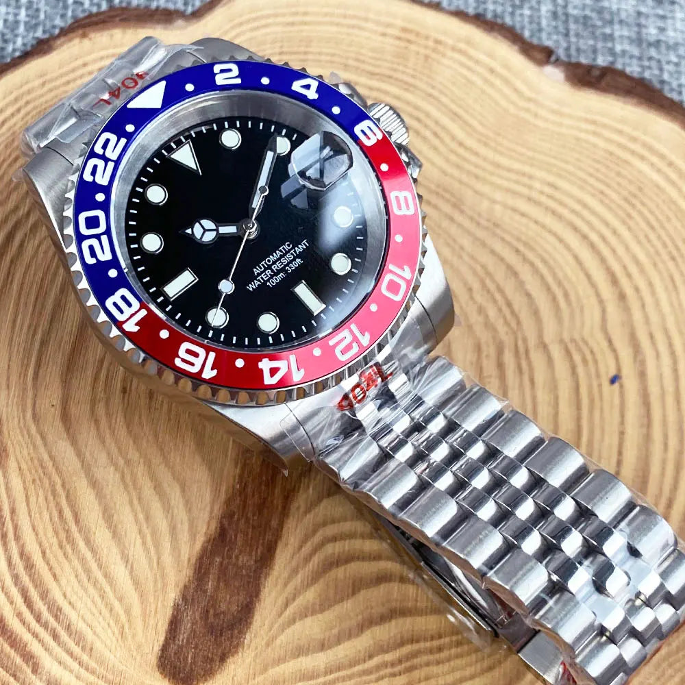 200m Waterproof Miyota8215 Automatic Men's Watch Diver Watches 40mm Mechanical Movement Luminous Jubilee Strap Glide Lock Buckle