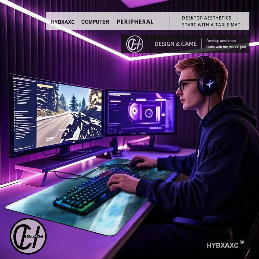 XXL Gaming Accessories Gamer Keyboard Desk Mat Non-Slip World of Warcraft Lich King Laptop Notebook Mousepad Mouse Mats HYBXAXC
