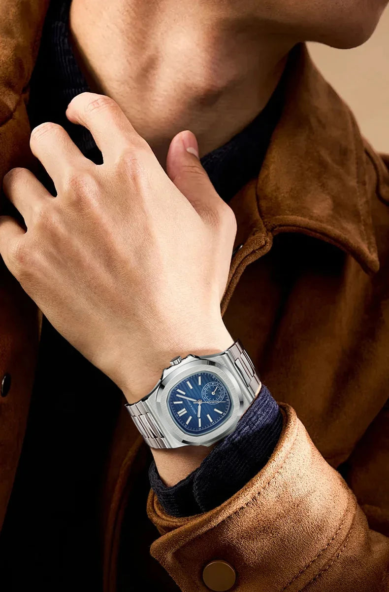 Specht & Söhne New Classic 40.8MM Ultrathin Watch For Men Japan VH60 Movt Sapphire Crystal 5980 Sports Wristwatch 50M Waterproof