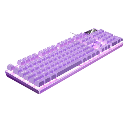 YINDIAO Wired USB Gaming Keyboard with Backlight, 104-Key Ergonomic Gaming Keyboard for PC, Laptop & Desktop, RGB Gamer Keyboard for Office & Gaming