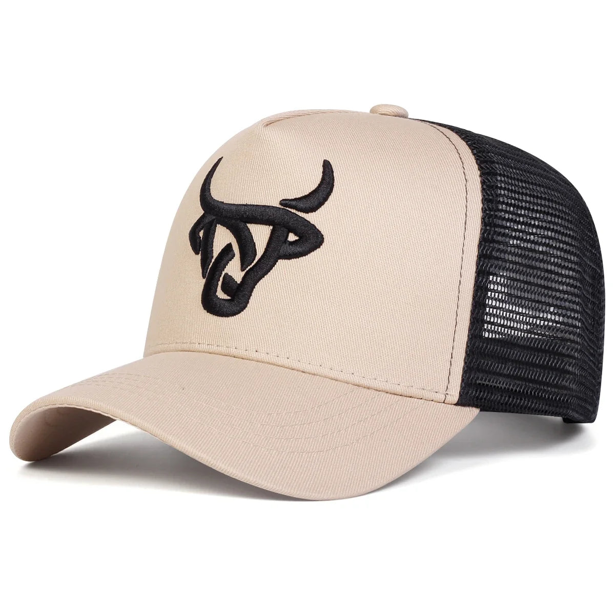 Casquettes de baseball unisexes à broderie « tête de bœuf », ajustables, décontractées, pour le printemps et l’été, avec protection solaire