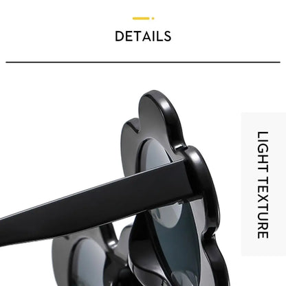 New Trendy Sunflower Sunglasses for Women Retro Round Flower Sun Glasses Fun Novel Disco/Festival/Party Shades for Adults