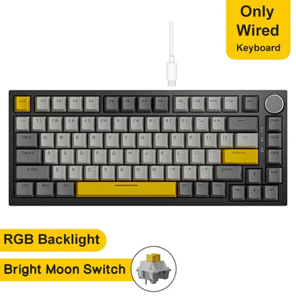 Ajazz AK820/AK820Pro Gaming Mechanical Keyboard Bluetooth 5.1/Wireless/Wired Custom Keyboard With Heat Exchange Sealed Button