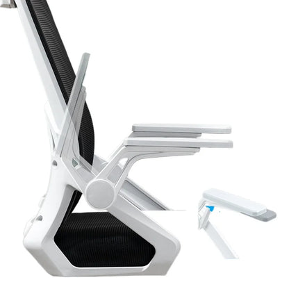 Chaise de bureau ergonomique pour petits espaces avec support lombaire réglable, dossier en maille, chaise de jeu pour le travail à domicile