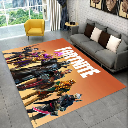 F-Fortnites Cartoon Game Carpet Rug for Playroom Bedroom Living Room Sofa Home Doormat Decor,Area Rug Non-slip Floor Mat Gift