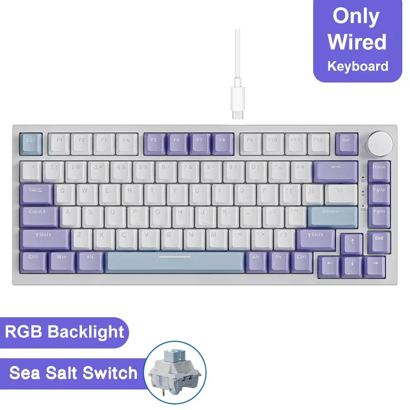 Ajazz AK820/AK820Pro Gaming Mechanical Keyboard Bluetooth 5.1/Wireless/Wired Custom Keyboard With Heat Exchange Sealed Button