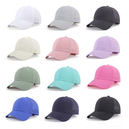 Casquettes pour femmes à queue de cheval, casquettes de baseball d'été à séchage rapide pour adolescentes, chapeaux de soleil, chapeaux de sport décontractés en maille, chapeaux d'été pour femmes, pour les activités de plein air et les voyages