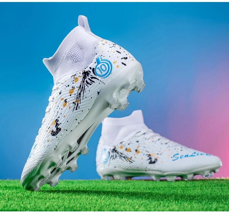 Nouvelles chaussures de football professionnelles pour hommes, chaussures de football antidérapantes, unisexes, respirantes, chaussures de futsal, nouvelles chaussures à crampons, livraison directe, ultralégères