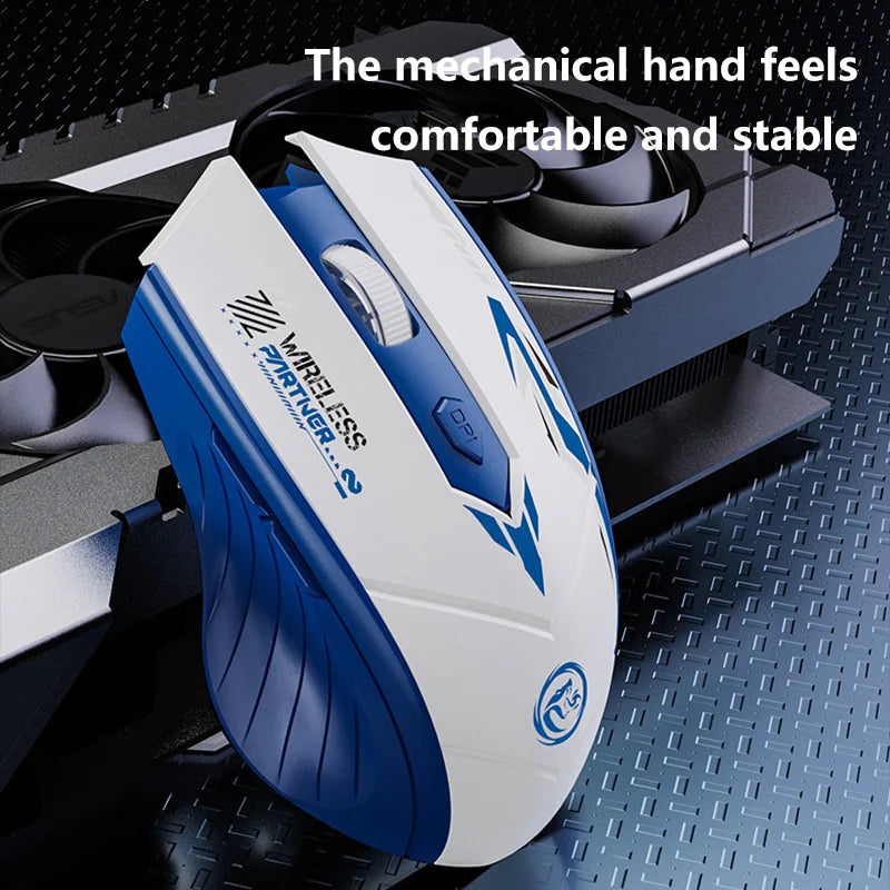 Wireless Gaming Mouse Dual Mode Bluetooth 2.4G Rechargeable Silent Ergonomic Mouse with Adjustable DPI, Type-C Wireless Gaming Mouse for PC, Laptop & Mac