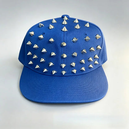 1pc Hip Hop Y2K Style Street Baseball Cap,Personalized Fashion Rivet Duck Tongue Driver Caps Street Dance Flat Edge Skull Caps