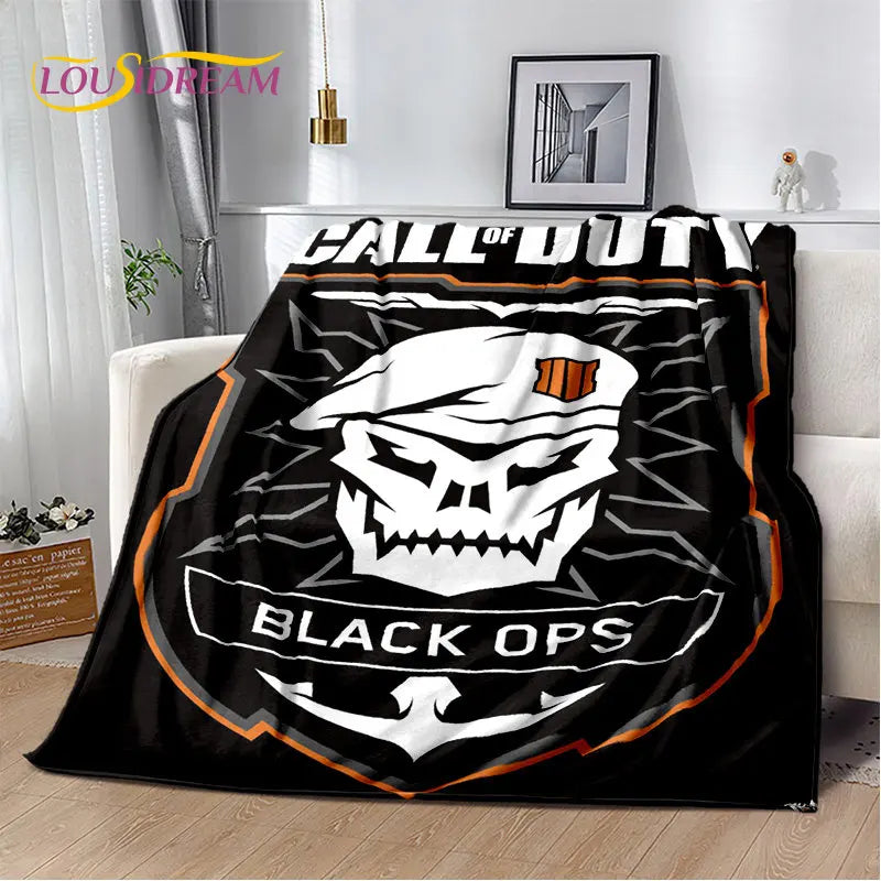 Κουβέρτα 3D COD, απαλή λούτρινη κουβέρτα gamer Call of Duty, φανελένια κουβέρτα ριχτάρι για σαλόνι, υπνοδωμάτιο, κρεβάτια, καναπέ και κάλυμμα γραφείου