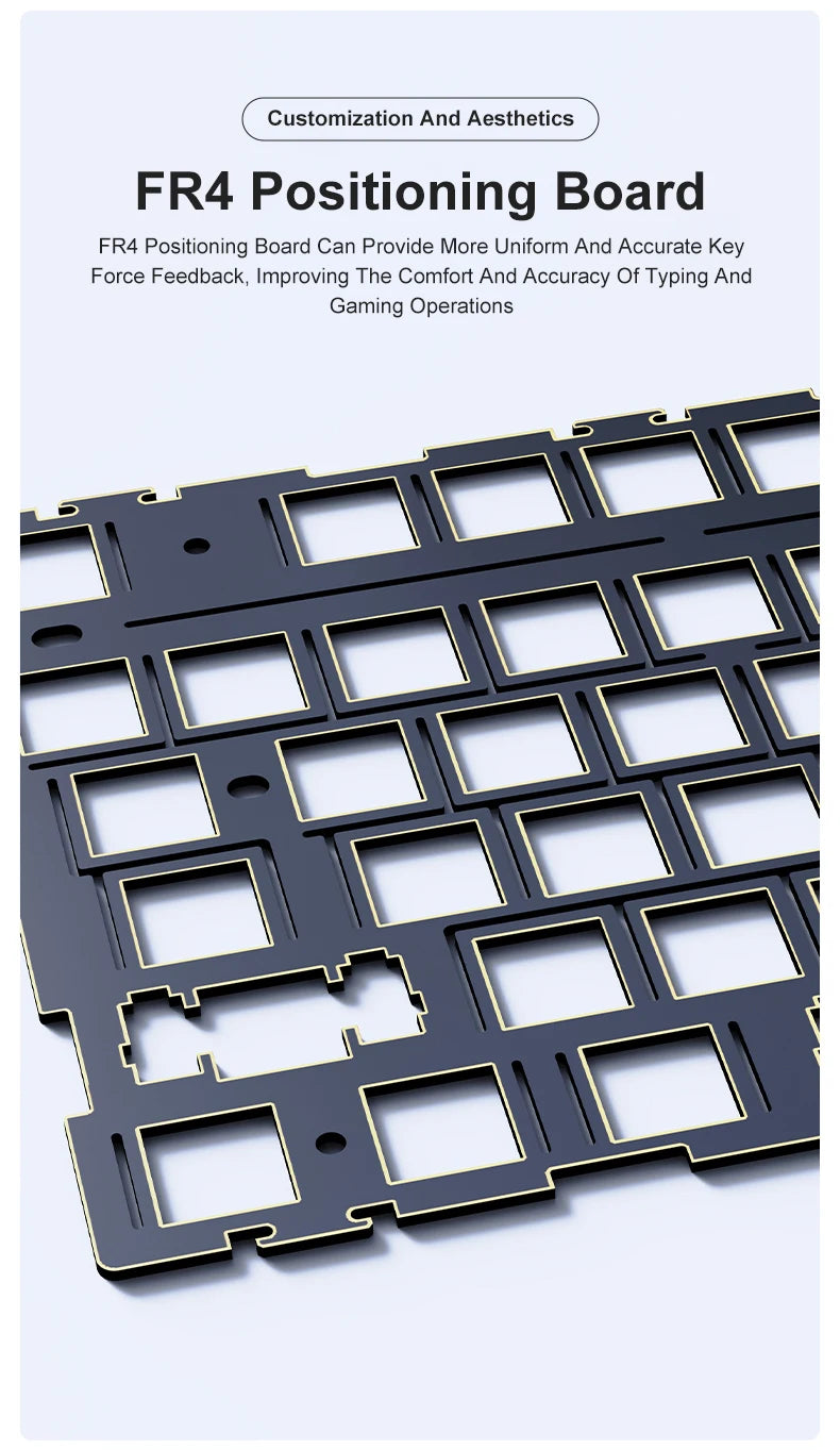 New AJAZZ AK35I V3 MAX Tri-mode Wired Bluetooth Wireless Gaming Keyboard Gasket Full Key Hot Swap 104 Keys Customized Keyboard