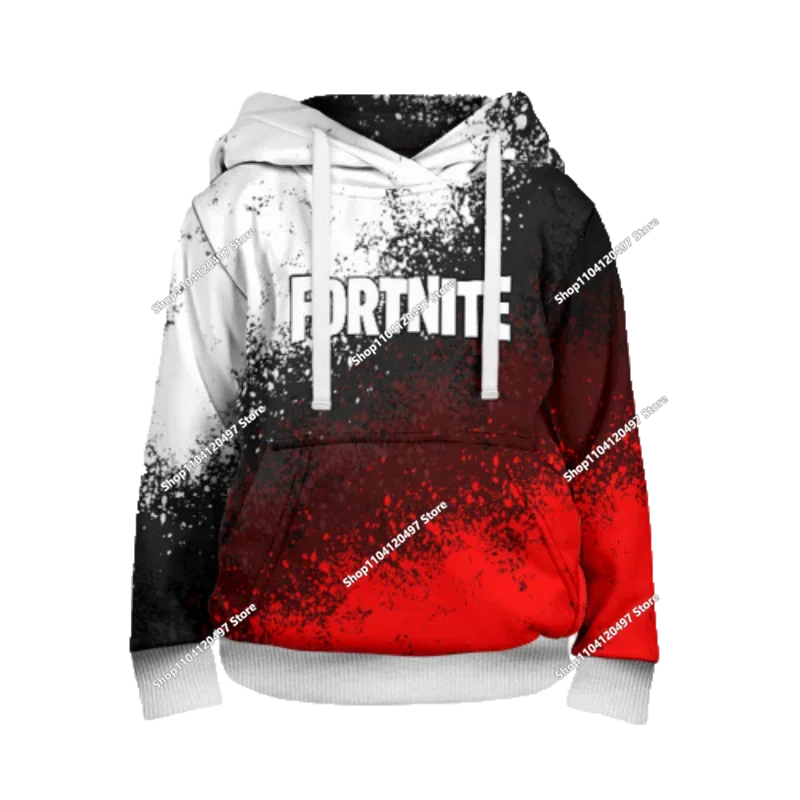 Fortnite Paarbekleidung Herren- und Damenpullover Kinder bedruckter Casual-Hoodie für Schüler Outdoor-Sport schlicht langärmelig