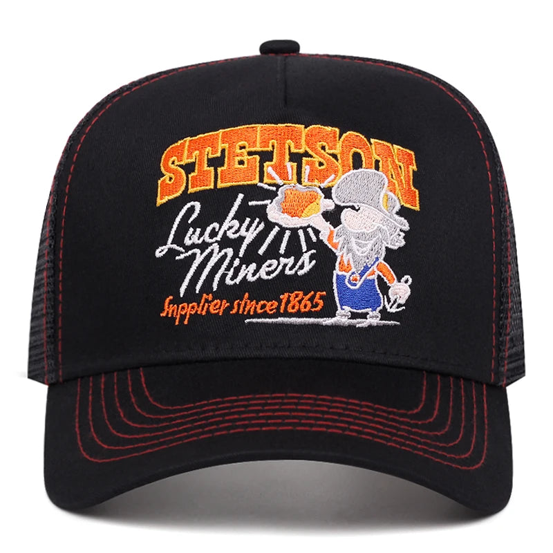 2025 Creative New Truck Hat STETSON Nuggets Net Hat Outdoor Sports Skateboard Hat Daily Leisure Wear Sunshade Hat Baseball Hat